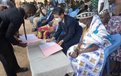 HAHO 2 : Accord de partenariat entre le canton de Djemegni et l’ONG IYF, Mme ATTIOGBE Ayawavi, Adjointe au Maire de la commune s’en réjouit