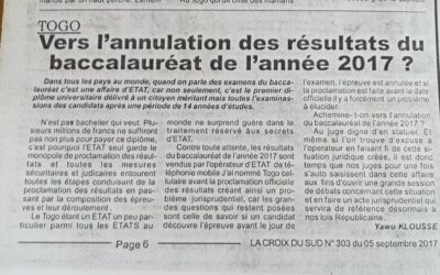 PROCLAMATION DES RÉSULTATS DU BACCALAURÉAT PAR LES OPÉRATEURS DE TÉLÉPHONIE MOBILE. UNE AFFAIRE JURISPRUDENTIELLE