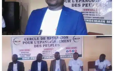L’ASSOCIATION CERCLE DE RÉFLEXION POUR L’ÉPANOUISSEMENT DES PEUPLES (CREP) PORTÉE SUR LES FONTS BAPTISMAUX AVEC DES PROJETS D’ENVERGURE ANNONCÉS
