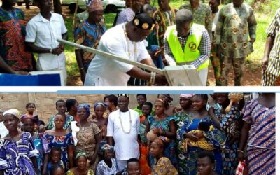 TOGO/ BAS-MONO : SA MAJESTÉ TOGBUI MESSEKO 1er CHEF DU VILLAGE DE ZOOTI NOVISSI (CANTON D’ATTITOGON) RÉCEPTIONNE UN PUIT DE FORAGE AU PROFIT DE SES ADMINISTRÉS