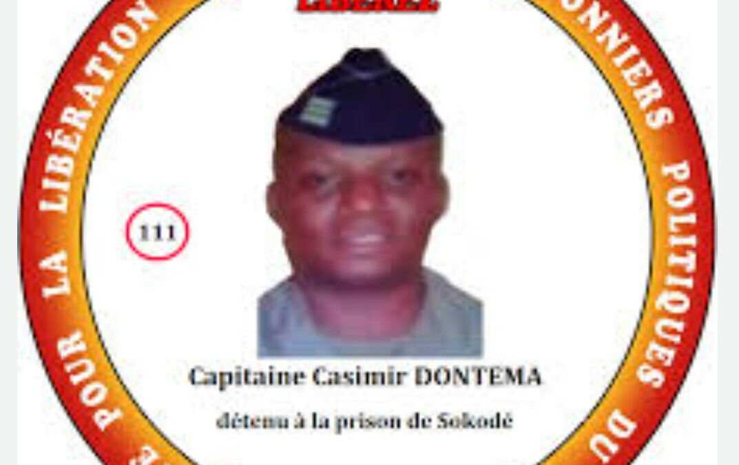 TOGO : PROCHAINE LIBERATION DU CAPITAINE CASIMIR DONTÉMA. ASVITTO S&rsquo;EN FÉLICITE.