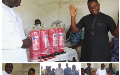 *POLITIQUE : PIÈRRE HOR PRÉSIDENT DU MOUVEMENT POLITIQUE « FORÊT SACRÉE » POURSUIT SA CAMPAGNE DE DISTRIBUTION DES EXTINCTEURS. LES MARCHÉS D’AKODESSÉWA ET D’AHLIGO VISITÉS*