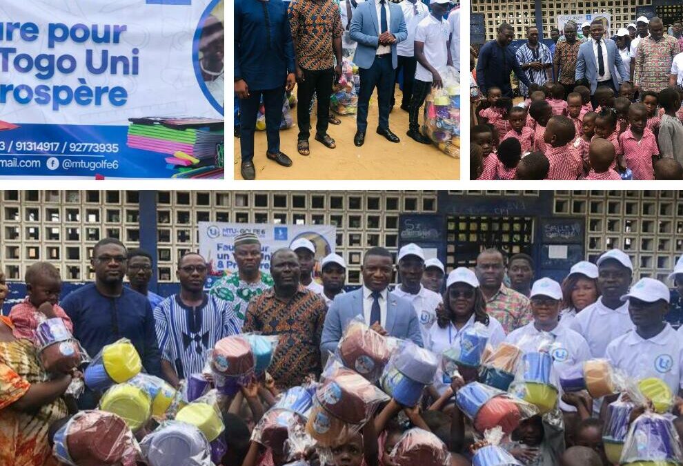 GOLFE 6 : LE MOUVEMENT TOGO UNI (MTU) EMBAUME LES CŒURS DES ÉLÈVES DE L&rsquo;EPP BAGUIDA CENTRE AVEC DES KITS SCOLAIRES