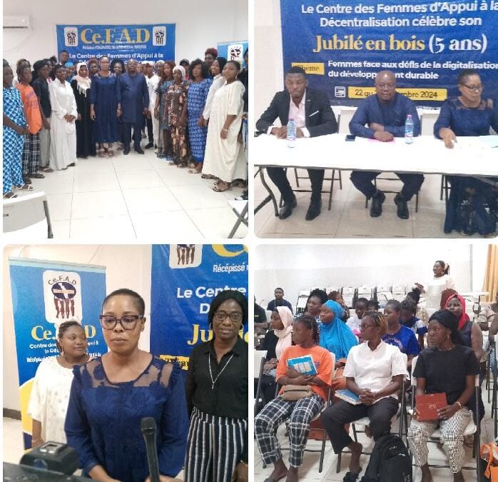 LE CENTRE DES FEMMES D&rsquo;APPUI À LA DÉCENTRALISATION (CeFAD) FORMENT LES FEMMES À LA DIGITALISATION ET AU DÉVELOPPEMENT DURABLE À LOMÉ.