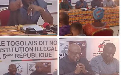 TOGO : LA RÉSISTANCE S&rsquo;ORGANISE AUTOUR DU THÈME : LE PEUPLE TOGOLAIS DIT NON À LA CONSTITUTION ILLÉGALE DE LA 5 ème RÉPUBLIQUE