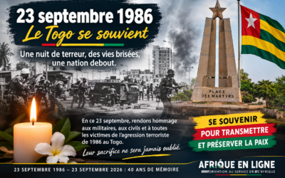 23 SEPTEMBRE 1986 : LE TOGO SE SOUVIENT D’UNE NUIT QUI A MARQUÉ SON HISTOIRE